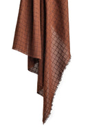 Tissu Coton Indien Tissé Havana Brown, carreaux tissés marron chocolat, suspendu en drapé, lisière frangée – Atelier Brunette