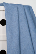 Tissu velours tissé bleu ciel clair au mètre – doux et légèrement brillant – Atelier Brunette