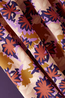 Tissu Waterlily imprimé bordeaux érable au mètre – floral aquatique – Atelier Brunette