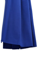 Gabardine Hypnotik Blue bleu électrique drapée, tombé fluide en plis verticaux – Atelier Brunette