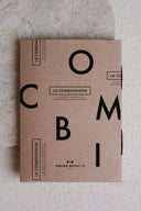 Jumpsuit pattern – kraft envelope printed with COMBI, Atelier Brunette logo, marble background – Atelier Brunette