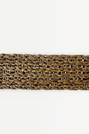 Sangle en raphia tissé coloris olive de 4 cm de large, idéale pour la confection de sacs, anses et accessoires.