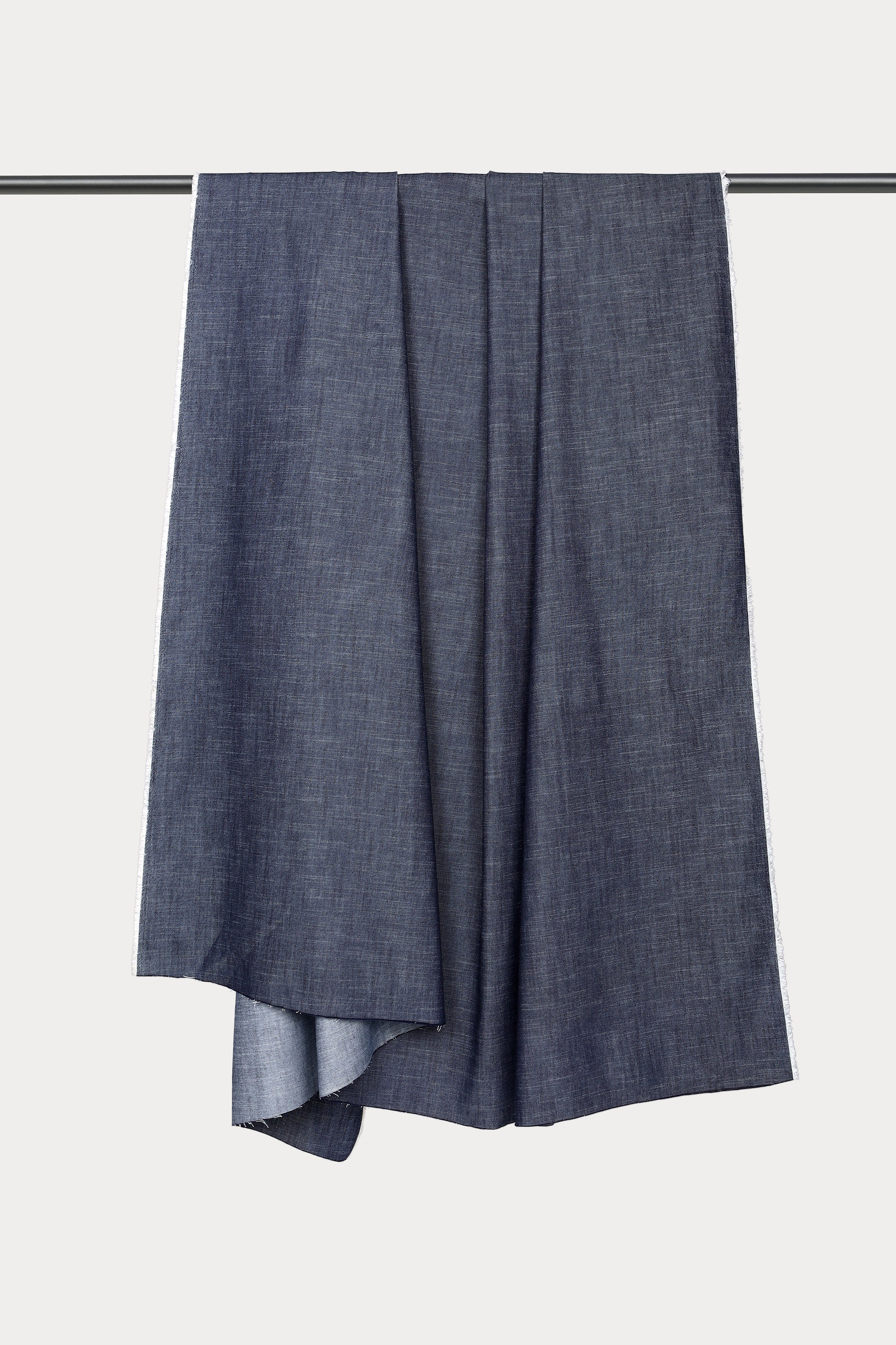 Deep Night Tencel Cotton Chambray Fabric Remnants