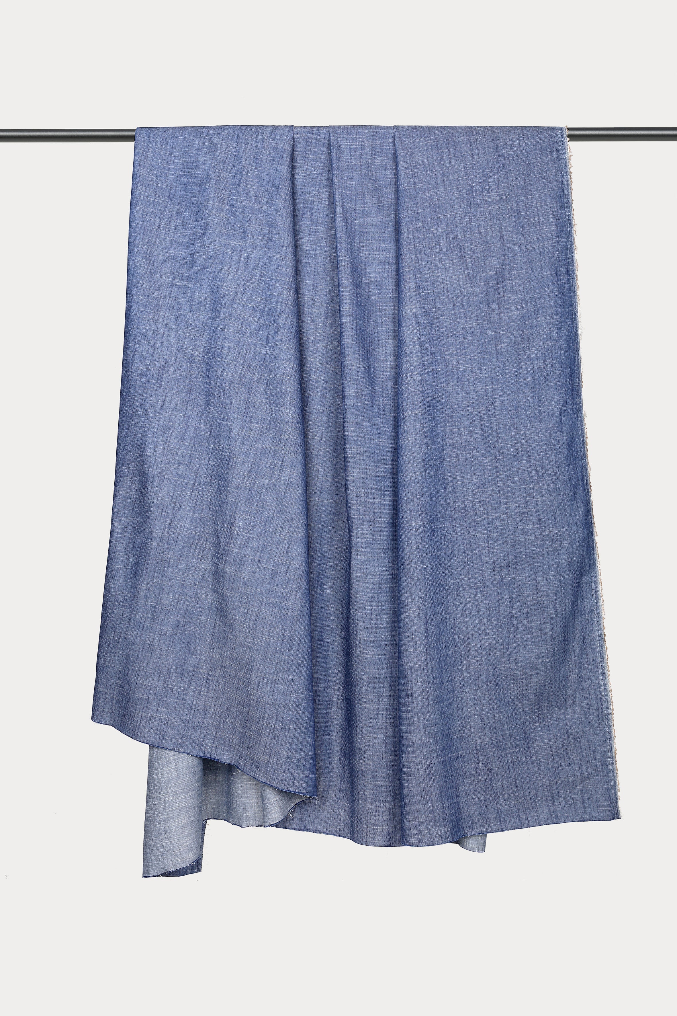 Used Blue Cotton Chambray Fabric