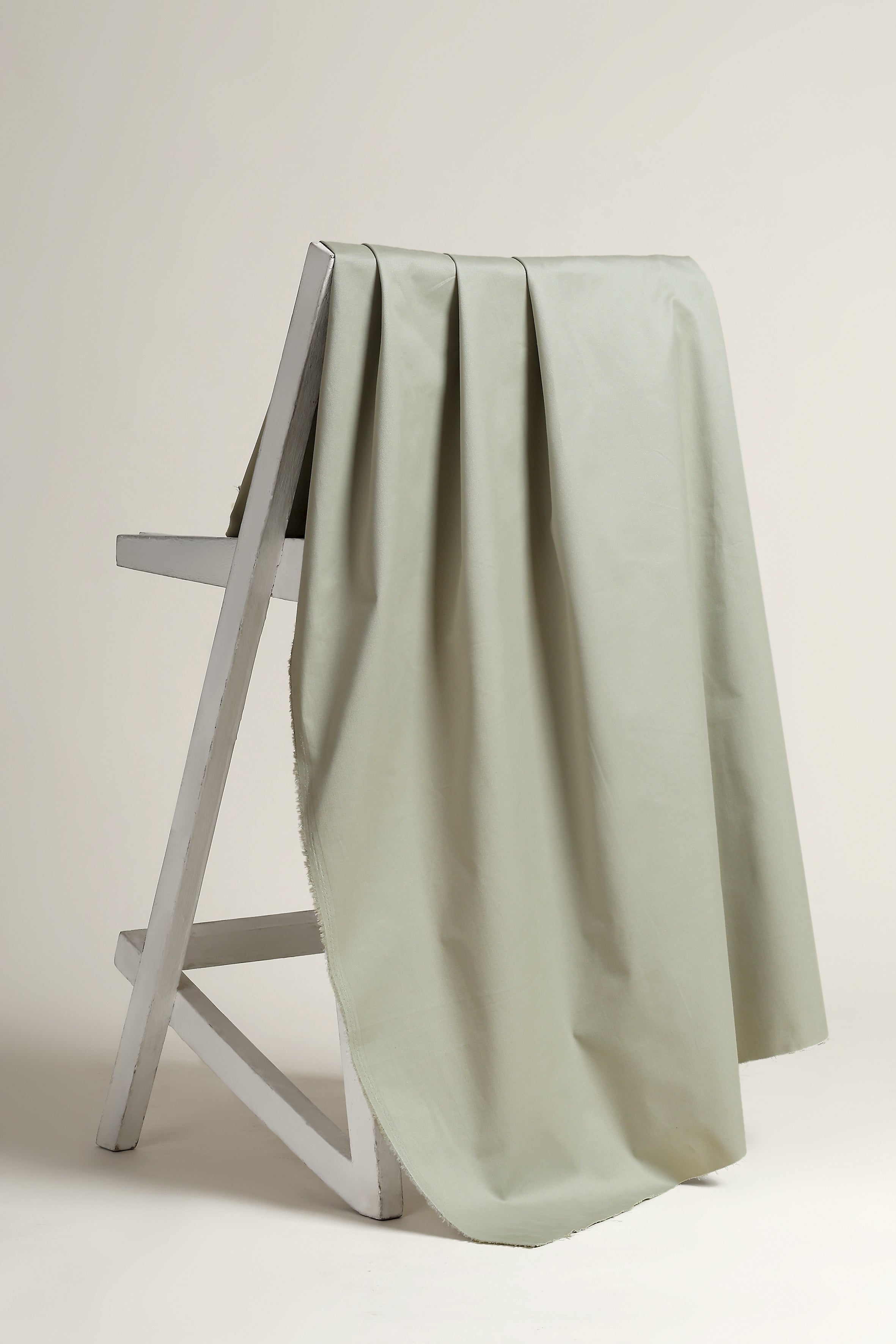 Mineral green stretch chino cotton fabric by the metre – soft and stretchy – Atelier Brunette