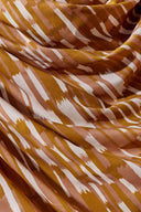 Tissu Imany imprimé caramel noisette au mètre – fluide et original – Atelier Brunette