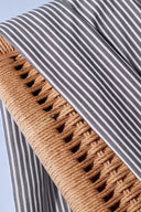 Tissu Sunray rayures vert forêt profond au mètre – légèrement transparent – Atelier Brunette