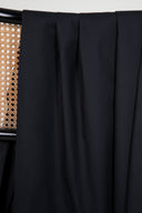 Tissu coton déperlant imperméable noir au mètre – idéal trench – Atelier Brunette
