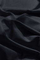 Tissu gabardine de coton noir au mètre – résistant et drapant – Atelier Brunette