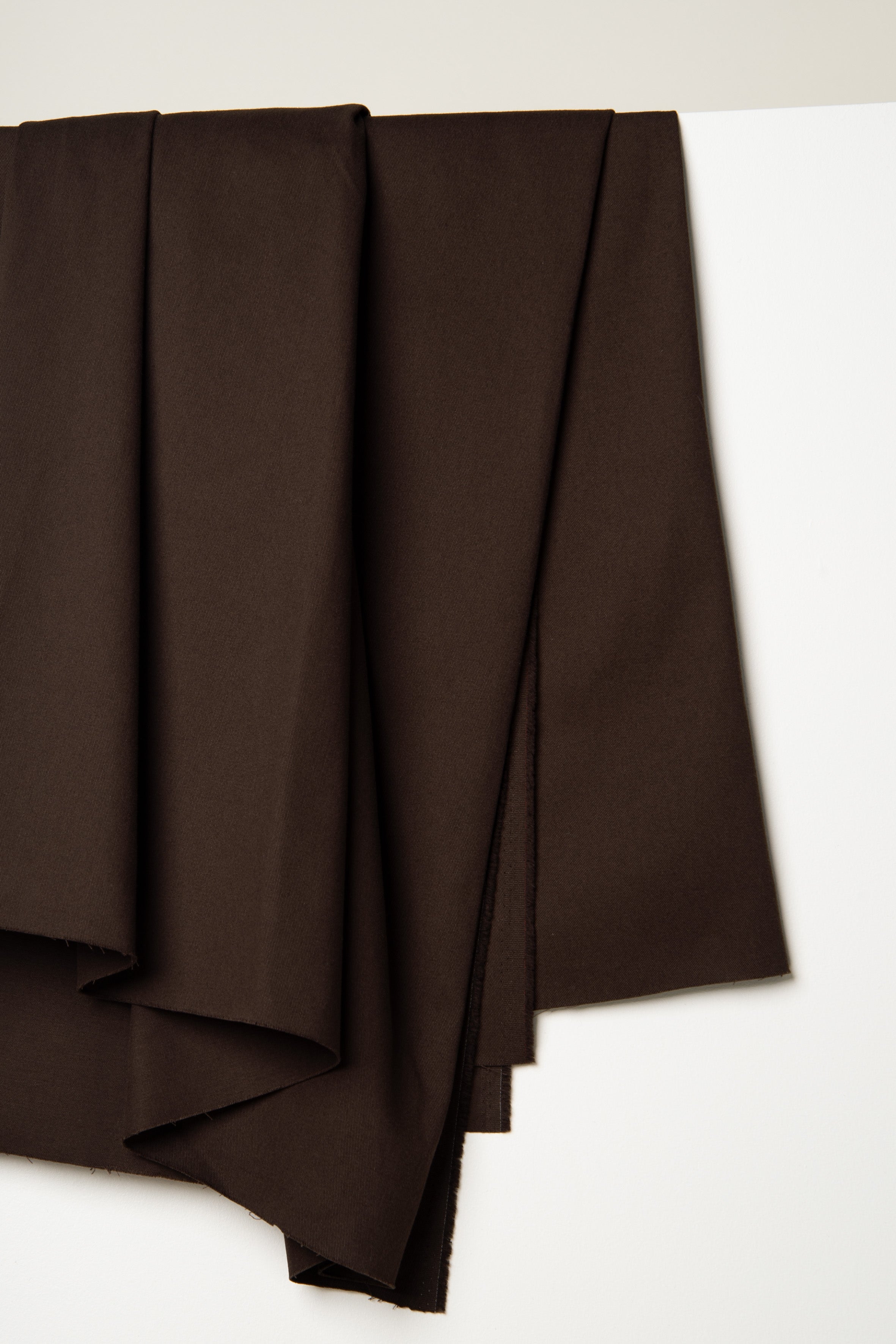 Tissu Gabardine Light Oat Chocolate