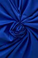 Tissu popeline coton bleu électrique au mètre – lisse et soyeux – Atelier Brunette