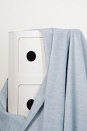 Washed blue woven velvet fabric by the metre – soft with a subtle sheen – Atelier Brunette